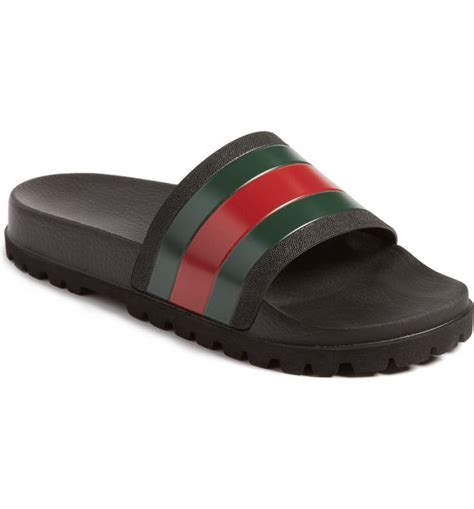 black gucci slides size 8|Gucci slides nordstrom.